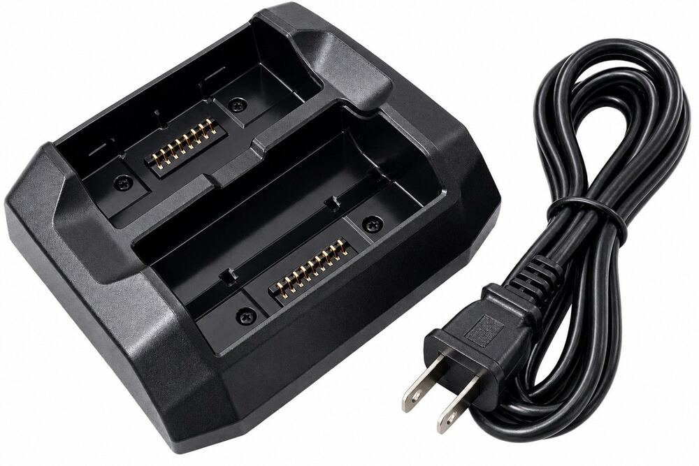 Trimble 121343 Dual Bay Battery Charger 19V 4.74A w/ Power Cord Genuine OEM